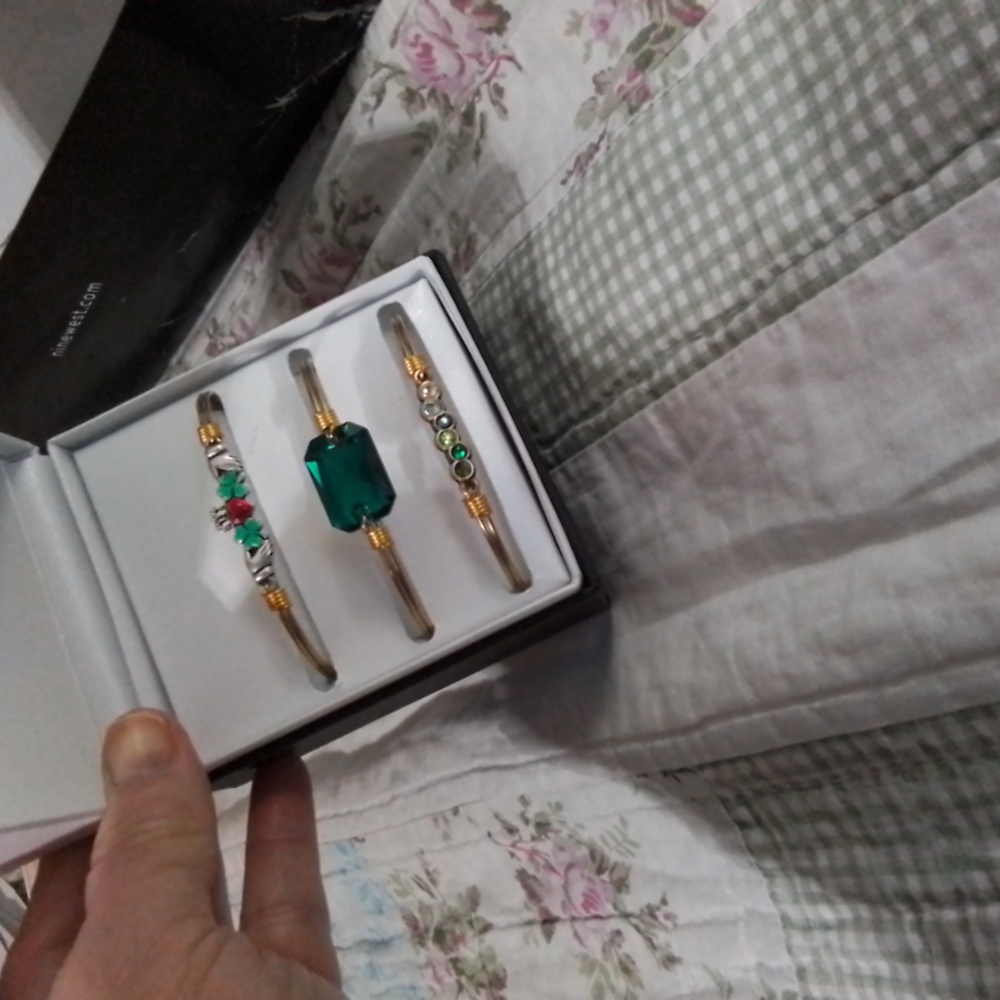 Luca & Danni Set of Three Green Bracelets. Great for St. Patrick's Day